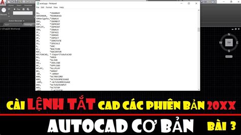 Hướng dẫn cài lệnh tắt trong CAD 20xx .